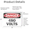 Signmission 480 Volts Danger Sign, Vinyl Decal, 5in W x 3.5in L, 2PK OS-2PACK-DS-D-35-L-19262 - alternate 6